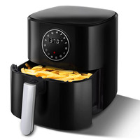 Écran LED Panier antiadhésif Friteuse numérique Onetouch Verre trempé Cuisson faible en gras 1500W 4.7L Plastique électrique Horno CB Forno