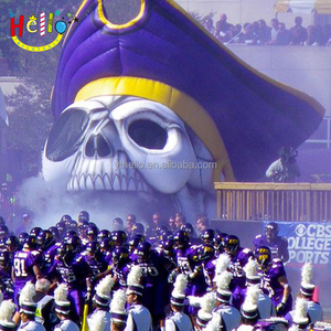 Tunnel de football universitaire gonflable en forme de crâne de <span class=keywords><strong>pirate</strong></span> violet / Tunnel sportif gonflable géant pour l'extérieur - Product Image 3