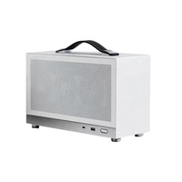 Boîtier d'ordinateur Mini ITX en aluminium noir/blanc, mini tour PC gaming ITX, USB 3.0 et Type-C