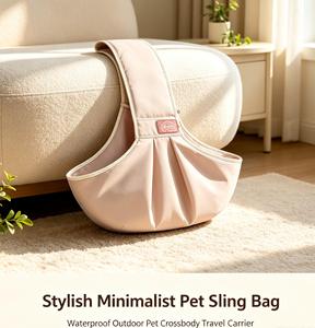 Outdoor Dog Walking Sling Bag with Safety <b>Hook</b> & Storage Pocket Waterproof Dirt Resistant Pet Travel Crossbody Shoulder Bag - Product Image 1