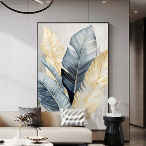 Marco de pintura de pared abstracta, fábrica de vidrio jadeante, decoración al por mayor, paisaje, enmarcado en 3D, flores de acuarela al óleo personalizadas - Product Image 3
