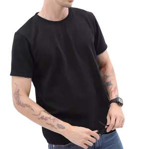 Drop Shoulder Cotton Solid Distressed Wide High V-neck Plain Heavyweight Hip Hop Regular Fit Custom Blank T-<b>Shirts</b> - Product Image 1