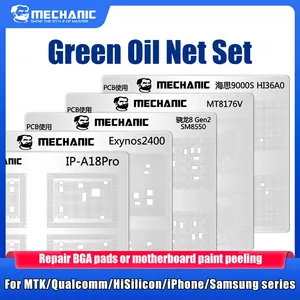 ตาข่ายกันน้ำมันสีเขียวสำหรับงานซ่อมแซมวงจร PCB <span class=keywords><strong>CPU</strong></span> ยี่ห้อ Mechanic ใช้ได้กับ iPhone SAMSUNG Qualcomm MTK HIS - Product Image 2