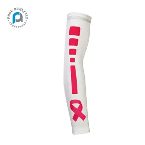 OEM Custom Services Hot Price Compression Arm Sleeves Sport Professional Manufacturer Unique Design Pink Ribbon Football Sleeves