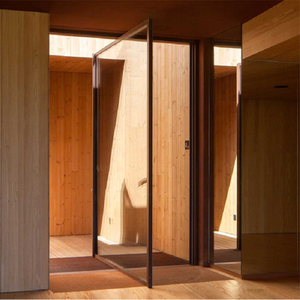 Système de porte et fenêtre pivotante en aluminium moderne, luxueux et étanche, personnalisé pour les entrées de villas et d'appartements - Product Image 1