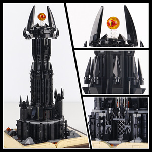 Hàng mới lắp ráp mô hình 3D moc tối tháp chúa nhỏ gạch ma thuật của vòng barad dur khối xây dựng đồ chơi cho bé quà tặng - Product Image 5