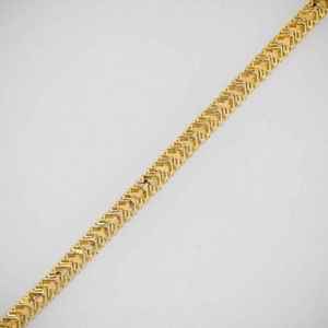 Women's Baguette Diamond Tennis Bracelet 14K Yellow Gold Stackable with Bezel Setting 178 Stones 4.82ct Art Deco Style - Product Image 2