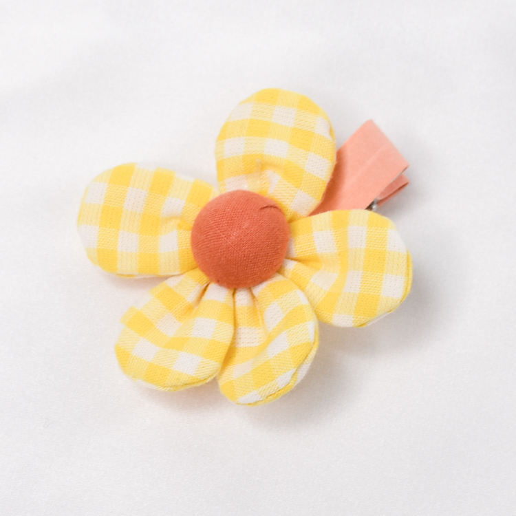 Cute Small Fresh Flower Fabric Floral Hair Pin for Baby