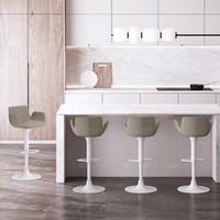 Tabouret de bar moderne et minimaliste en stock, tabouret haut de designer avec dossier, style européen, rotatif