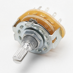 Điện kim loại 2 cực 6 vị trí ROTARY Selector chuyển đổi chuyển đổi quay với 20 mét 18 răng knurl trục và hàn thiết bị đầu cuối - Product Image 6