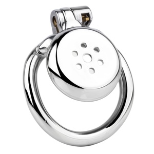 Jaula de Castidad FRRK-3268 con Cilindro Invertido y Llave, Anillos de Acero Inoxidable para Pene, Jaula de Castidad para Hombres, Juguetes Sexuales - Product Image 1