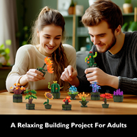 JMBricklayer 12 en 1, ensembles de blocs de construction en plastique ABS, plantes, jouets éducatifs DIY pour enfants