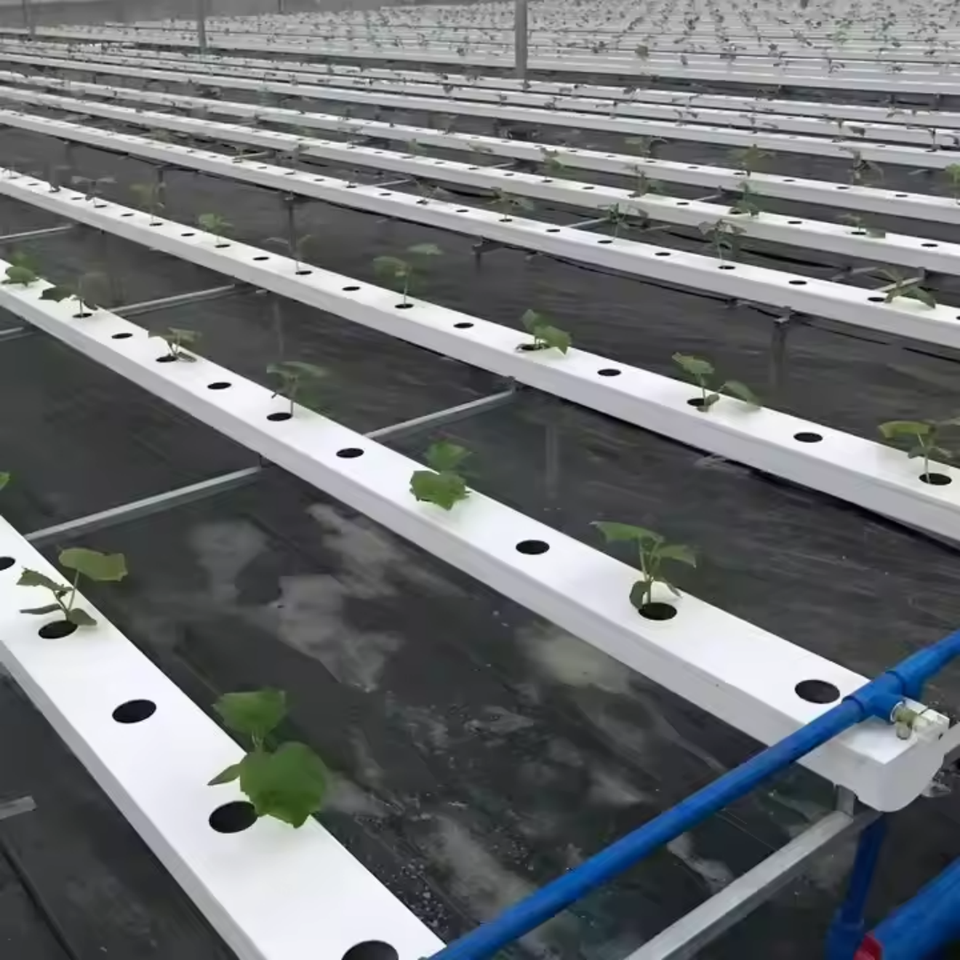 Pvc Square Tube Design Heavy Duty Hydroponic NFT PVC Pipe Channel for Container Greenhouse and ...