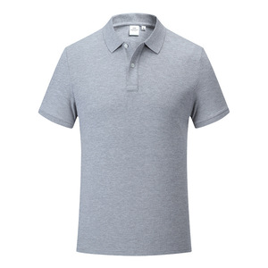 Maglietta da <span class=keywords><strong>Uomo</strong></span> a Collo Alto in Poliestere e <span class=keywords><strong>Cotone</strong></span>, Manica Corta, Alta Qualità, Lavorazione a Maglia, Stile Smart Casual, Ecologica, Asciugatura Rapida, per Attività all'Aperto - Product Image 2