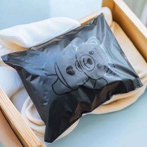 Low Moq 50pcs UV Matte Black Mailer BAG Custom Express Bag Polymailer Mailing Packaging Shipping Bag for <b>Clothes</b> - Product Image 2