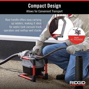 Máquina de limpieza de drenajes seccionales RIDGID K-60SP-SE de 120 voltios, capacidad para tuberías de 1.25 a 4 pulgadas, uso comercial y residencial - Product Image 2