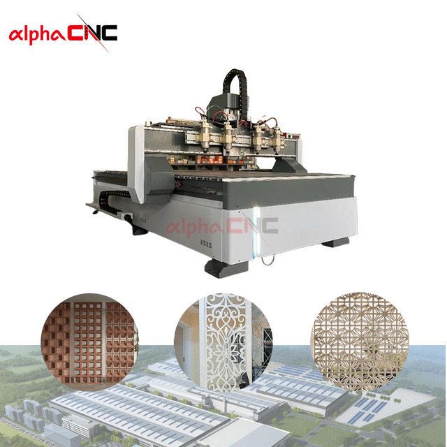 High Accuracy 4 6 8 Multi Spindle Cnc Router 1325 Hollow Carving CNC Router Machine for Wood Furniture Production