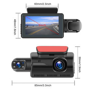 Atacado A68 câmera do carro dash câmera DVR 3,5 polegadas IPS tela 1080p dual dash cam frente e dentro wifi carro caixa preta dash cam - Product Image 3