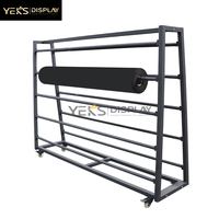 Support de Présentation Vertical pour Tapis Publicitaires Certifiés, Personnalisé Directement en Usine, sur Roulettes, Autoportant