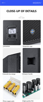 Système audio combiné professionnel MORIN Passive Dual 15 pouces avec amplificateur/mixeur/microphones sans fil UHF