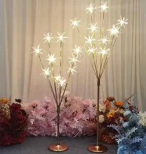 Factory supplies Star fish LED Golden Electroplated Road Lead Lights Wedding background lighting Centerpieces Home Decoration