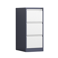 Armoire de classement métallique robuste, empilable, verrouillable, pour rangement extérieur, 3 tiroirs réglables, pour usage commercial, bureau, école, salle de sport, design moderne