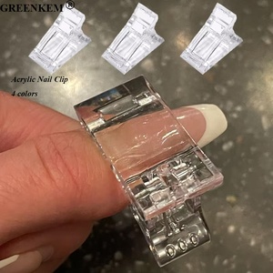 Clip acrílico para <span class=keywords><strong>uñas</strong></span>, <span class=keywords><strong>pinzas</strong></span> de Gel transparente para extensión de <span class=keywords><strong>uñas</strong></span>, UV, para manicura artística - Product Image 1