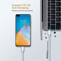 Cable USB-A a USB C de 60W, Carga Rápida PD 3A, Cable de Datos de TPE Suave, 480Mbps, Cobre Libre de Oxígeno para Laptop, Teléfono, Tableta