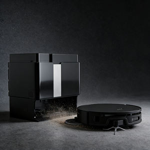 Aspirateurs robots avec serpillière autonettoyante, aspiration puissante de 15000 Pa, vidage automatique, lavage à l'eau chaude, brosses latérales extensibles - Product Image 4