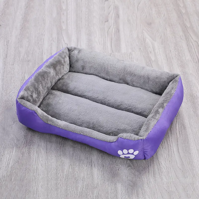Yüksek kalite fabrika fiyat toptan lüks su geçirmez ultra yumuşak pet köpek yatağı dikdörtgen pet yatak yıkanabilir köpek yatağı