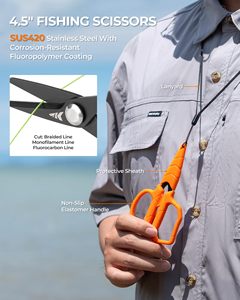 <span class=keywords><strong>Juego</strong></span> <span class=keywords><strong>de</strong></span> Herramientas <span class=keywords><strong>de</strong></span> Pesca, Alicates <span class=keywords><strong>de</strong></span> Pesca Resistentes a la Corrosión, Cuchillo para Filetear, Tijeras <span class=keywords><strong>de</strong></span> Pesca, Pinza para Pescado, Mandíbula Multifuncional - Product Image 5