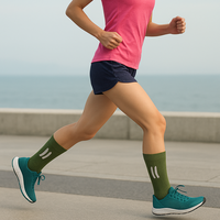 Chaussettes de sport de marathon de coton antibactérien populaires pour la saison d'automne chaussettes de course saines tricotées avec hauteur de cheville