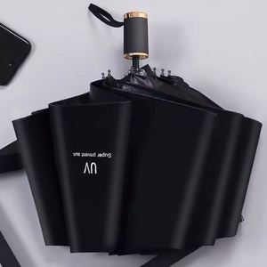 Wholesale Promo Business Gift Custom Color Logo Outdoor Waterproof <b>Windproof</b> Uv-Proof Manual Trifold Foldable <b>Umbrella</b> - Product Image 3