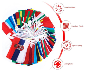 Guirlande de fanions Jordanie Drapeau allemand pour match de football sportif 2026 Décoration intérieure et extérieure Design tous pays Vente en gros Personnalisé - Product Image 6