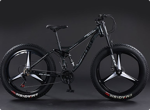 Vélo tout-terrain à suspension double à pneus larges de 24 pouces, à rayons, à 21 vitesses, pour la plage et la neige, vente en gros - Product Image 2