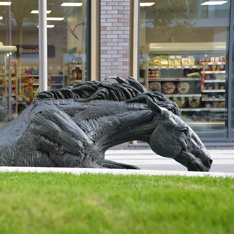 सस्ते जीवन आकार Caballo Escultura डे धातु कांस्य हार्स उद्यान फव्वारा प्रतिमा