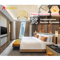 Ensemble de mobilier de chambre d'hôtel de luxe, design personnalisé, bois massif moderne, suite complète pour chambre d'hôtes 5 étoiles, Chine