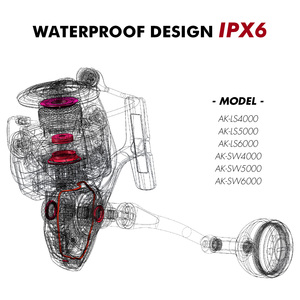 Carrete de Pesca Profesional para Agua Salada, Lagos y Ríos, Resistente a la Corrosión, Totalmente Sellado, Engranaje de Cobre CNC de Precisión, Alta Velocidad, Metal - Product Image 3