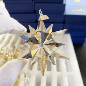 K9 Crystal <b>Star</b> Pendant Christmas Ornament Crystal Snowflake - Product Image 4