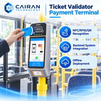 Solution de borne intelligente pour billetterie de bus avec lecteur NFC Bluetooth, écran tactile et code QR, appareil durable