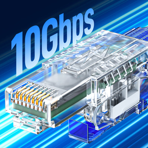SAMZHE 1 Stück Transparente Schale Cat6A UTP Werkzeugloser 1U <span class=keywords><strong>RJ45</strong></span>-Stecker Netzwerk-Modularstecker für 10Gbps Ethernet-Kabel - Product Image 3