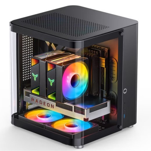 JONSBO TK-1 Mid Tower MicroATX PC Case with Dual Curved Panoramic Glass 240mm Radiator Support Desktop Chassis-in Stock