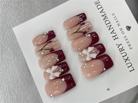 Venta al por Mayor de 10 Uñas Postizas Pintadas a Mano con Gel, Hermosas y Lujosas, Diseño Personalizado, Uñas Postizas Hechas a Mano