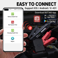 BST 360 Clip de prueba de batería Bluetooth 12V Analizador de batería de coche Probador automático con sistema de carga Prueba de arranque