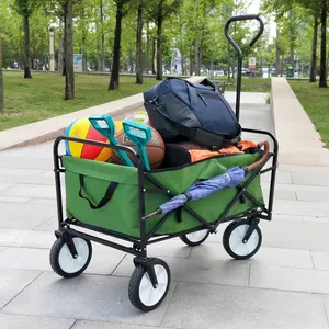 Folding Wagon Cart Hot-Selling Promotion Various Design Portable Stroller Heavy Duty Beach Fishing Pet Folding Wagon Trolley Cart