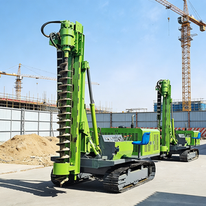 Machine de forage pour l'installation de stations solaires PLC, 3600 kg, pour la construction de bâtiments, avec piquetage de vis de terre en acier de 300 mm fourni - Product Image 1
