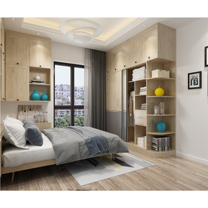 HS-W260 moderne aussehen melamin möbel freistehende schlafzimmer 3 schublade schiebe 2 tür schrank - Product Image 1