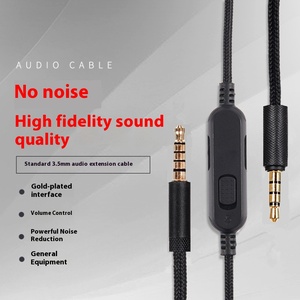 3.5mm ligne Audio téléphones mobiles ordinateurs tresse câble Audio pour <span class=keywords><strong>Logitech</strong></span> GPRO X G233 G433 Kingston Alpha Skyline casque de jeu - Product Image 3