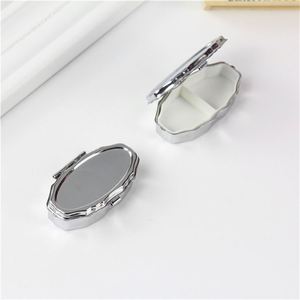 Boîte à pilules de poche personnalisée en acier inoxydable, étanche, portable, avec miroir, pour voyage, mignonne, étui à médicaments - Product Image 4