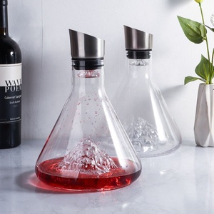 Décanteur à <span class=keywords><strong>vin</strong></span> <span class=keywords><strong>en</strong></span> <span class=keywords><strong>verre</strong></span> <span class=keywords><strong>de</strong></span> 1620 ml <span class=keywords><strong>en</strong></span> <span class=keywords><strong>forme</strong></span> <span class=keywords><strong>de</strong></span> sommet <span class=keywords><strong>de</strong></span> montagne, <span class=keywords><strong>a</strong></span>érateur <span class=keywords><strong>de</strong></span> 270 mm <span class=keywords><strong>de</strong></span> haut pour hôtels et cadeaux (vente <span class=keywords><strong>en</strong></span> gros) - Product Image 6